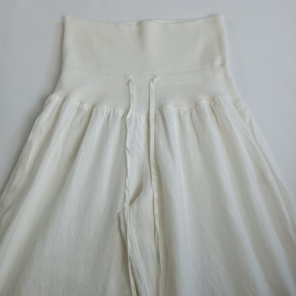 Bebe Womens Pulazzo Linen Pants.